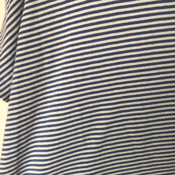 VOLCOM WOMENS blue&white striped boxy tee - Picture 3 of 4